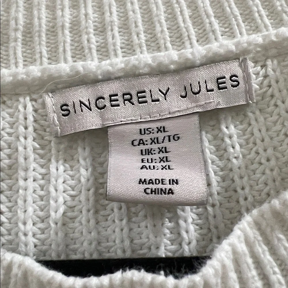 Sincerely Jules oversized knit cropped sweater size XL - Picture 2 of 5